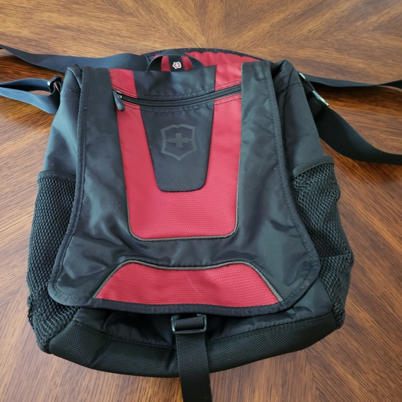 Victorinox Black and Red Men's Messenger Bag - Picture 1 of 7